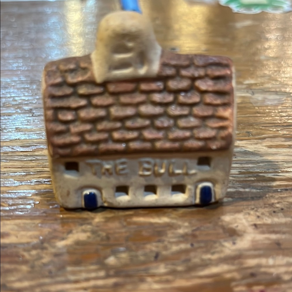 Miniature Ceramic House Figurine